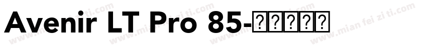Avenir LT Pro 85字体转换